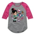 thumbnail image 1 of Disney Wreck It Ralph - Life Size Von Sweet - Toddler & Youth Girls Raglan Graphic T-Shirt, 1 of 4