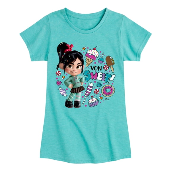 Disney Wreck It Ralph - Life Size Von Sweet - Toddler & Youth Girls Short Sleeve Graphic T-Shirt