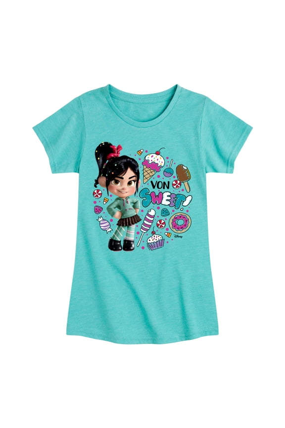 Wreck It Ralph - Life Size Von Sweet - Toddler & Youth Girls Short Sleeve Graphic T-Shirt