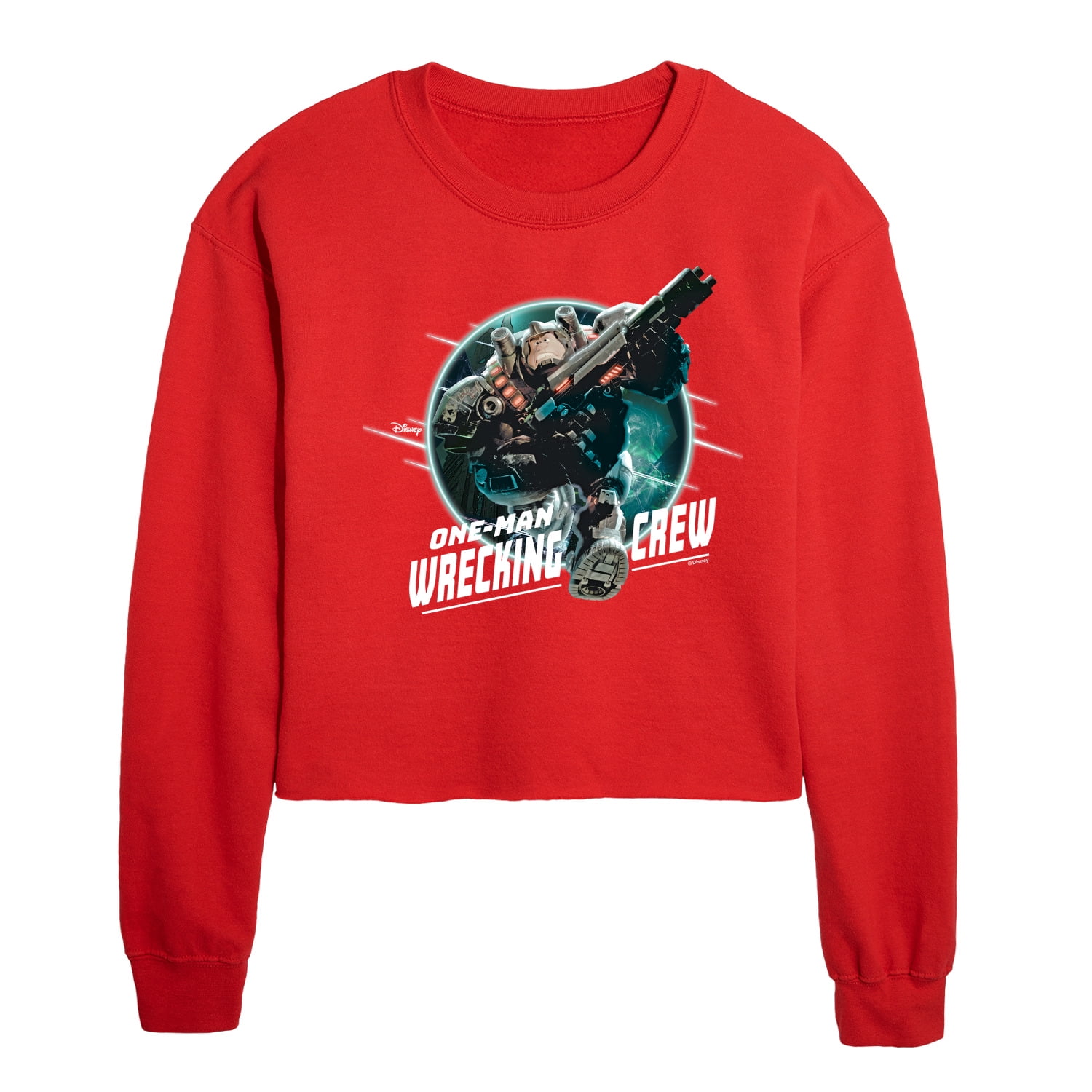 Disney Wreck It Ralph - One Man Wrecking Crew - Juniors Cropped Crew ...