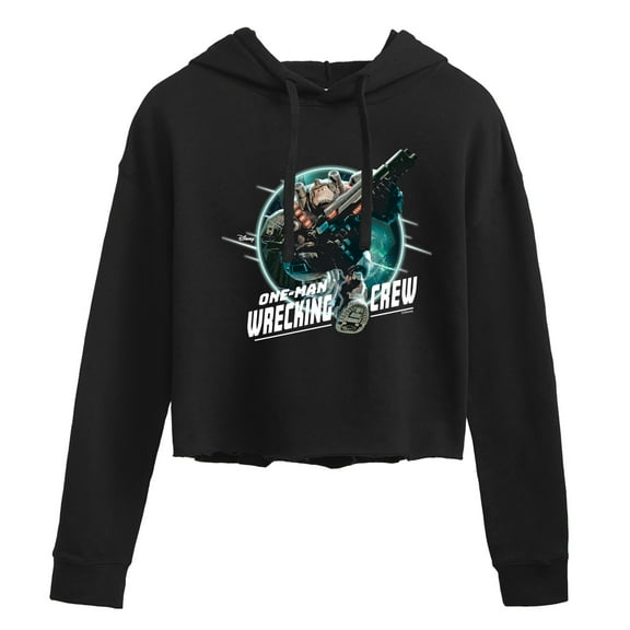 Disney Wreck It Ralph - One Man Wrecking Crew - Juniors Cropped Pullover Hoodie