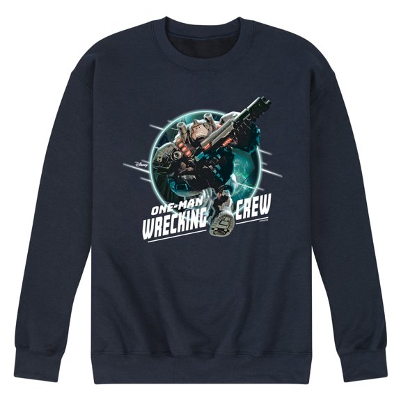 Disney Wreck It Ralph - One Man Wrecking Crew - Men's Crew Neck Fleece Pullover