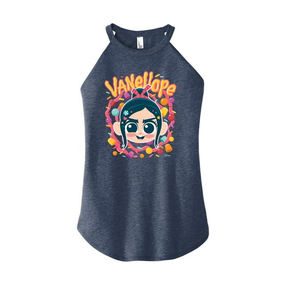 Disney Wreck It Ralph - Vanellope & Candy - Juniors High Neck Tank Top