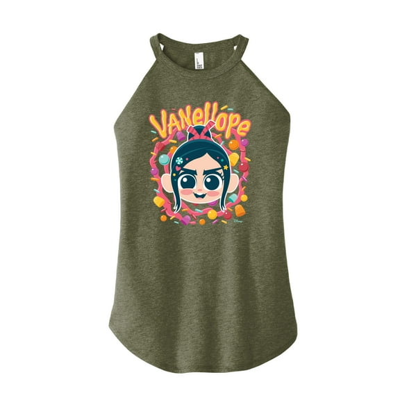 Disney Wreck It Ralph - Vanellope & Candy - Juniors High Neck Tank Top