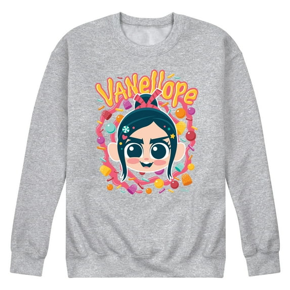 Disney Wreck It Ralph - Vanellope & Candy - Men's Crew Neck Fleece Pullover