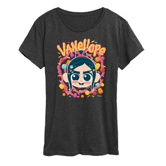Disney Wreck It Ralph - Vanellope & Candy - Women's Short Sleeve Graphic T-Shirt