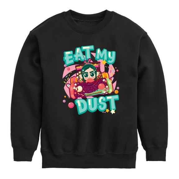 Disney Wreck It Ralph - Vanellope Eat My Dust - Toddler & Youth Crewneck Fleece Sweatshirt