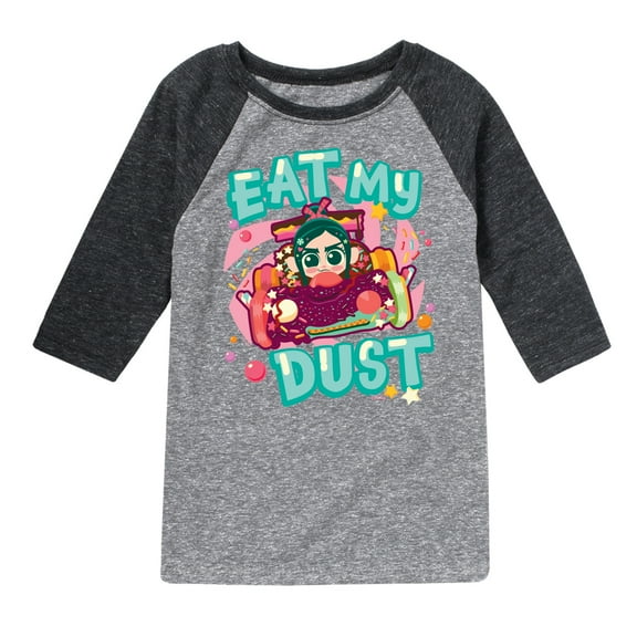 Disney Wreck It Ralph - Vanellope Eat My Dust - Toddler & Youth Raglan Graphic T-Shirt