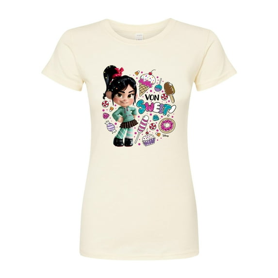 Disney Wreck It Ralph - Von Sweet & Candy - Juniors Fitted Graphic T-Shirt