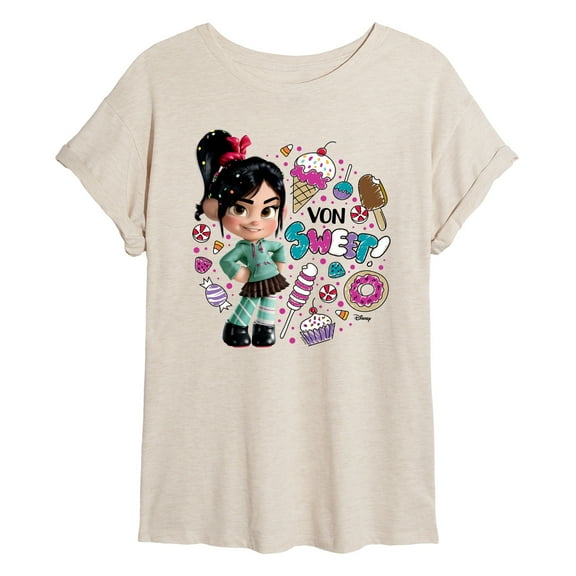 Disney Wreck It Ralph - Von Sweet & Candy - Women's Oversized T-Shirt