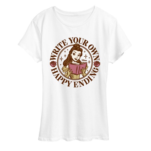 Disney - Write Your Own Ending Belle - Women's Short Sleeve Graphic T-Shirt
