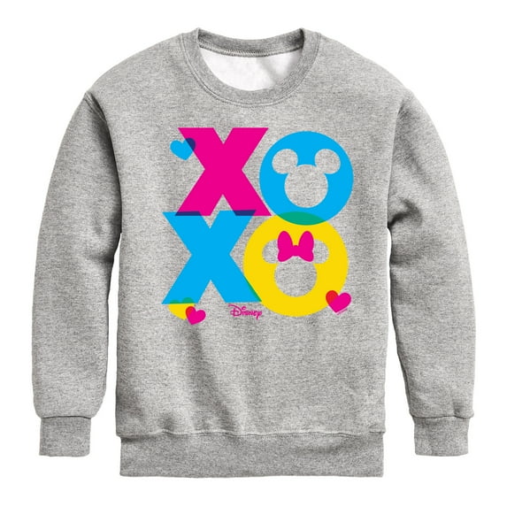 Disney - Xoxo Stacked - Toddler & Youth Crewneck Fleece Sweatshirt
