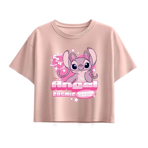 Disney - Y2K Angel - Youth Girl Short Sleeve Boxy Tee