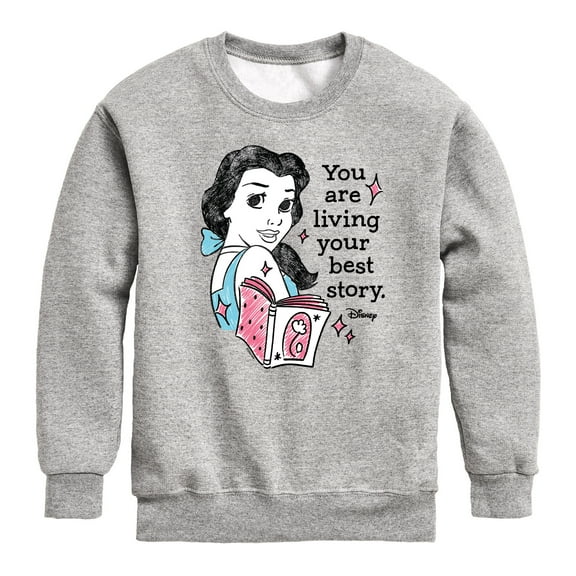 Disney - You Are Living Your Best Story - Toddler & Youth Crewneck Fleece Sweatshirt