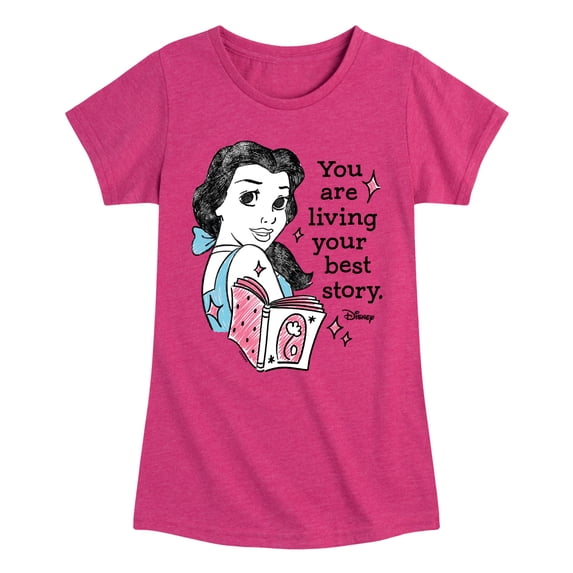 Disney - You Are Living Your Best Story - Toddler & Youth Girls Short Sleeve Graphic T-Shirt