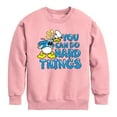 thumbnail image 1 of Disney - You Can Do Hard Things - Youth Crewneck Fleece Sweatshirt, 1 of 4
