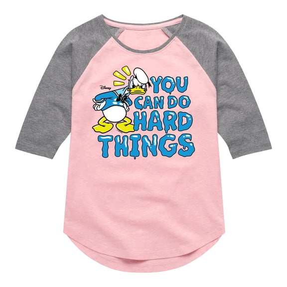 Disney - You Can Do Hard Things - Youth Girls Raglan Graphic T-Shirt