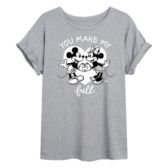 Disney - Mickey & Friends - Minnie & Mickey - You Make My Heart full - Women's Oversized T-Shirt