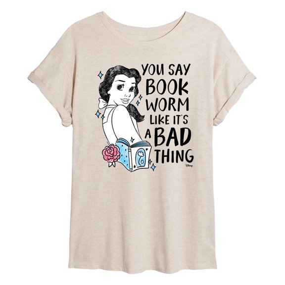 Disney - You Say Bookworm Like Its A Bad Thing  - Juniors Ideal Flowy Muscle T-Shirt