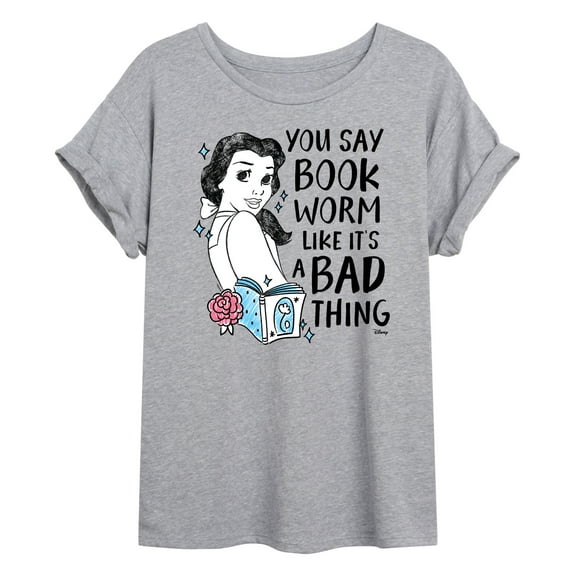 Disney - You Say Bookworm Like Its A Bad Thing - Juniors Ideal Flowy Muscle T-Shirt