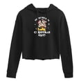 thumbnail image 1 of Disney - You're The Best Christms Gift - Juniors Cropped Pullover Hoodie, 1 of 5