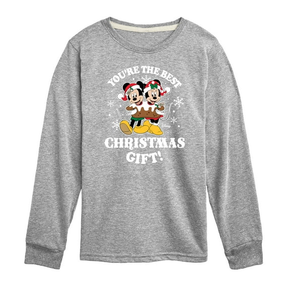 Disney - Mickey and Minnie You're The Best Christms Gift - Toddler & Youth Long Sleeve Graphic T-Shirt