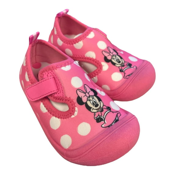 Disney Youth Girl's Pull On Hook & Loop Waterproof Shoe (Pink, 11/12)