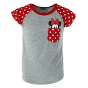 Disney Youth Minnie Mouse Peeking Pocket Tee Shirt