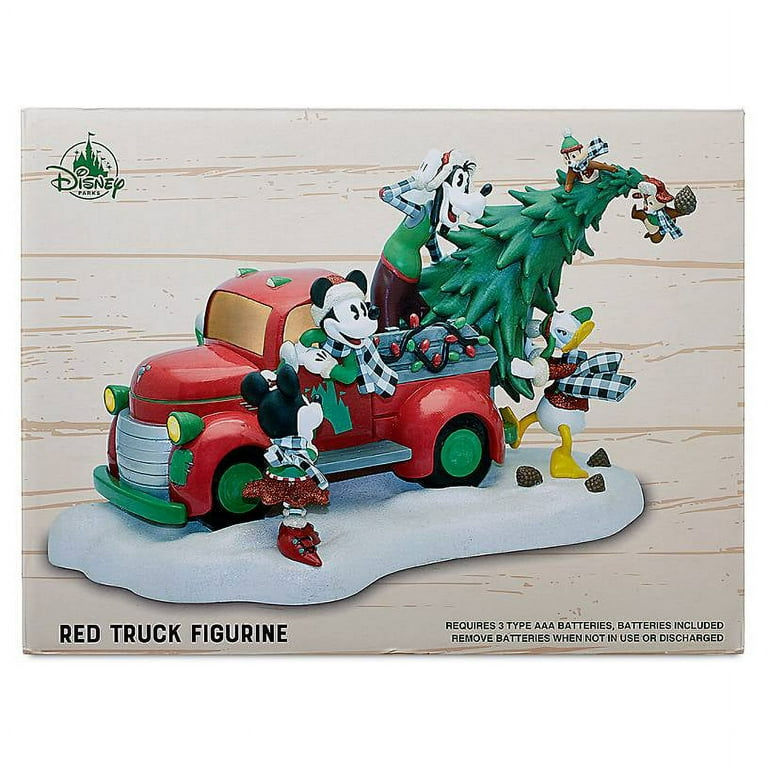 Disney Yuletide Farmhouse Mickey Friends Light-Up Red Truck