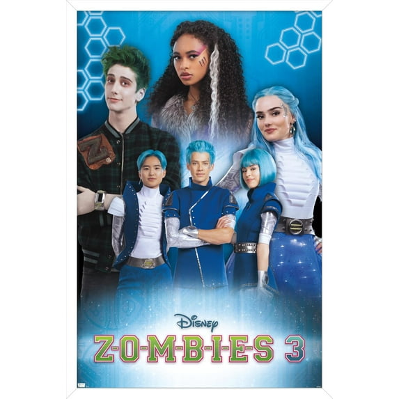 Disney Zombies 3 - Group Wall Poster, 14.725" x 22.375" Framed