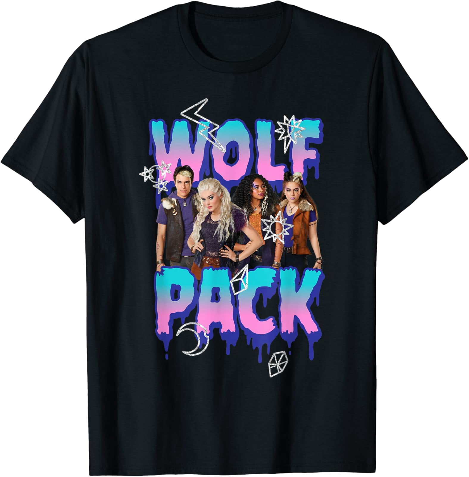 Disney Zombies Wolf Pack Group Poster T-Shirt - Walmart.com