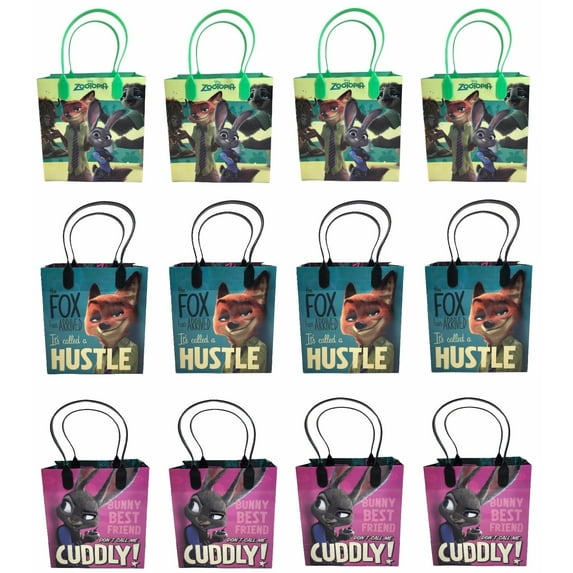 Disney Zootopia 12 Pcs Goodie Bags Party Favor Bags Gift Bags Birthday Bags