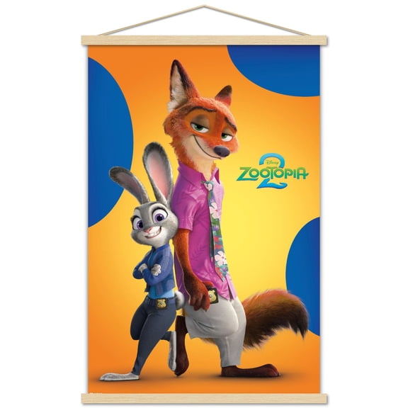 Disney Zootopia 2 (2025) - Nick & Judy Wall Poster with Magnetic Frame, 22.375" x 34"