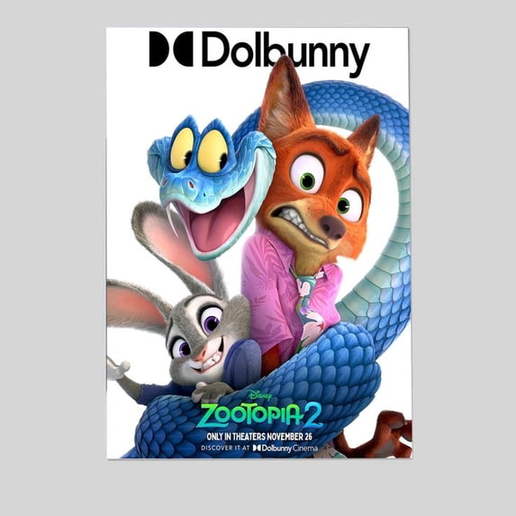 Disney Zootopia 2 Collector's Movie Poster Size 24''x36'' Goldengate