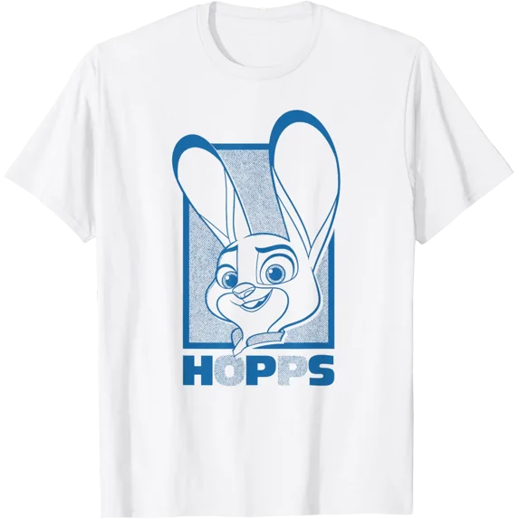 Disney Zootopia 2 Hopps Halftone Big Face Portrait T-Shirt