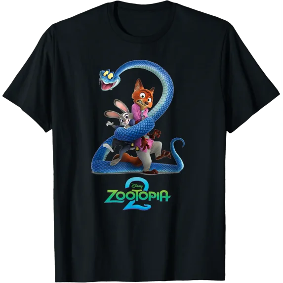 Disney Zootopia 2 Judy Hopps And Nick Wilde Entangled By Gary T-Shirt