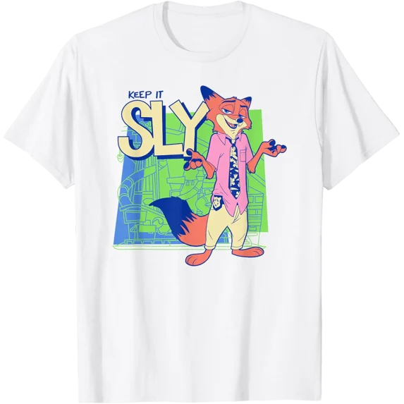 Disney Zootopia 2 Keep It Sly Nick Wilde Shot T-Shirt