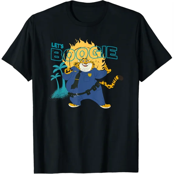 Disney Zootopia 2 Let's Boogie Officer Clawhauser Dancing T-Shirt