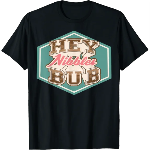 Disney Zootopia 2 Nibbles Hey Bub Retro Hexagon Block Font T-Shirt