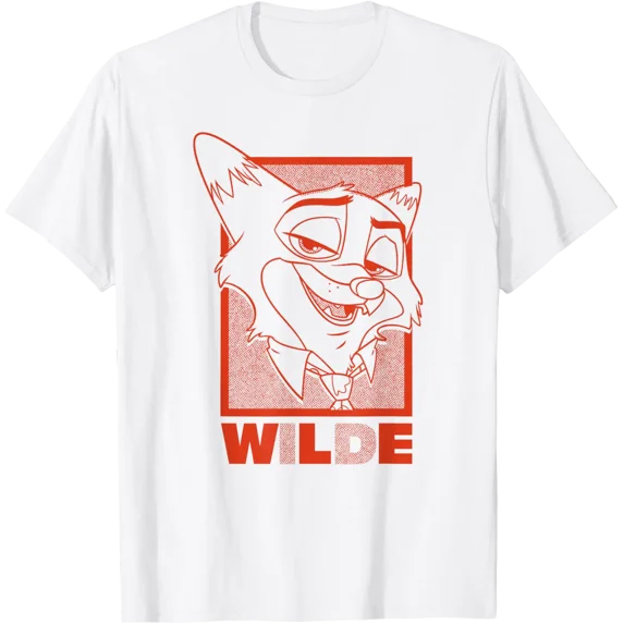 Disney Zootopia 2 Wilde Halftone Big Face Portrait T-Shirt