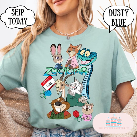Disney Zootopia Characters Shirt, Nick Wilde Judy Hopps Shirt, Disney Family Trip Shirt, Zootopia Mickey Balloons Tee