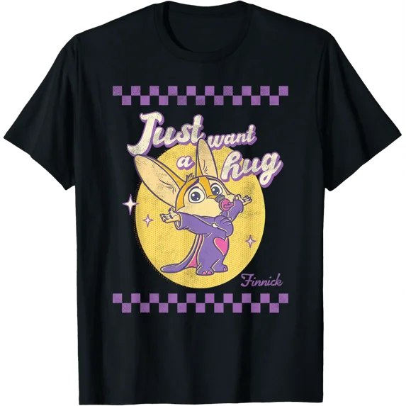 Disney Zootopia Finnick Just Want A Hug Distressed Portrait T-Shirt