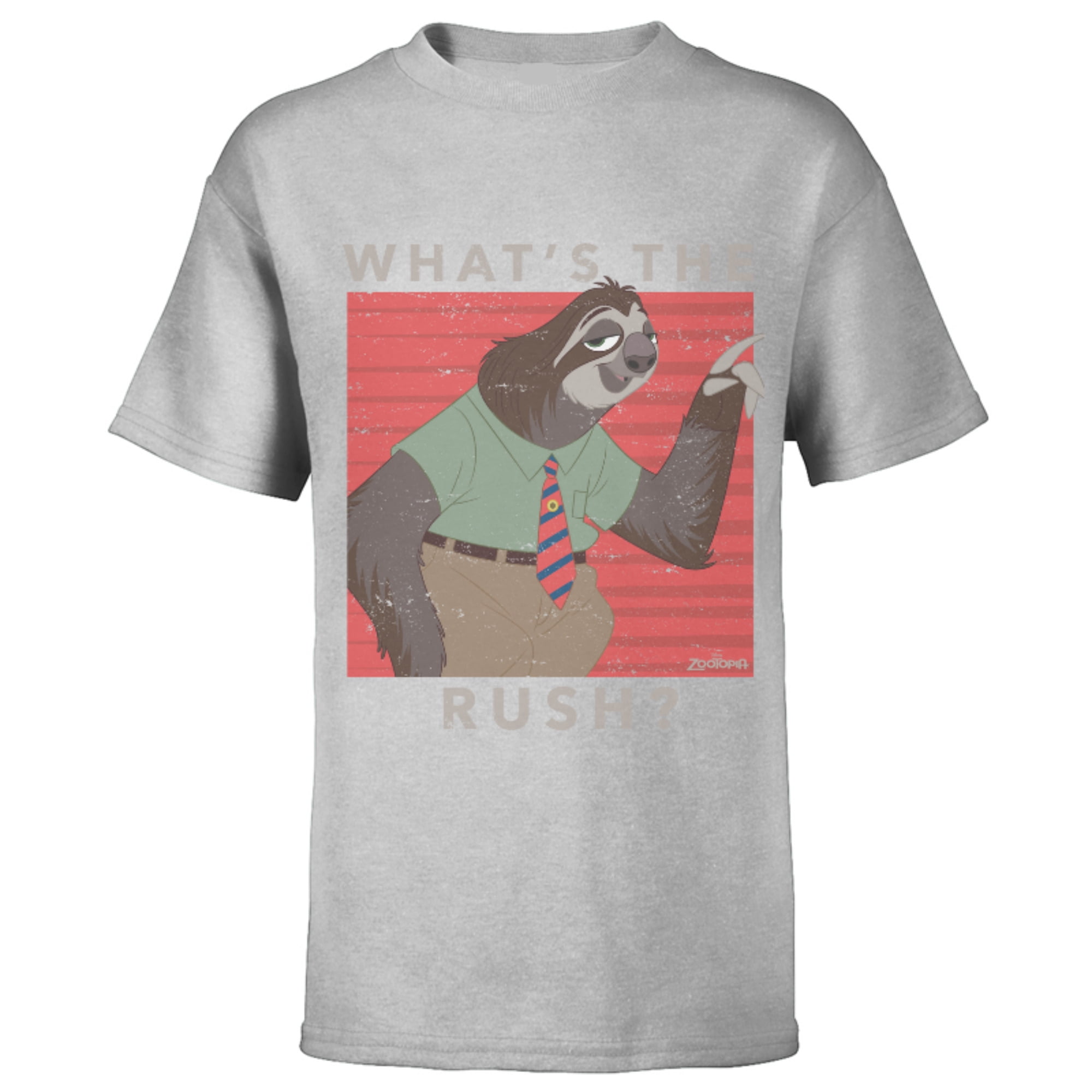 Disney Zootopia Flash What's The Rush T-Shirt Short Sleeve T