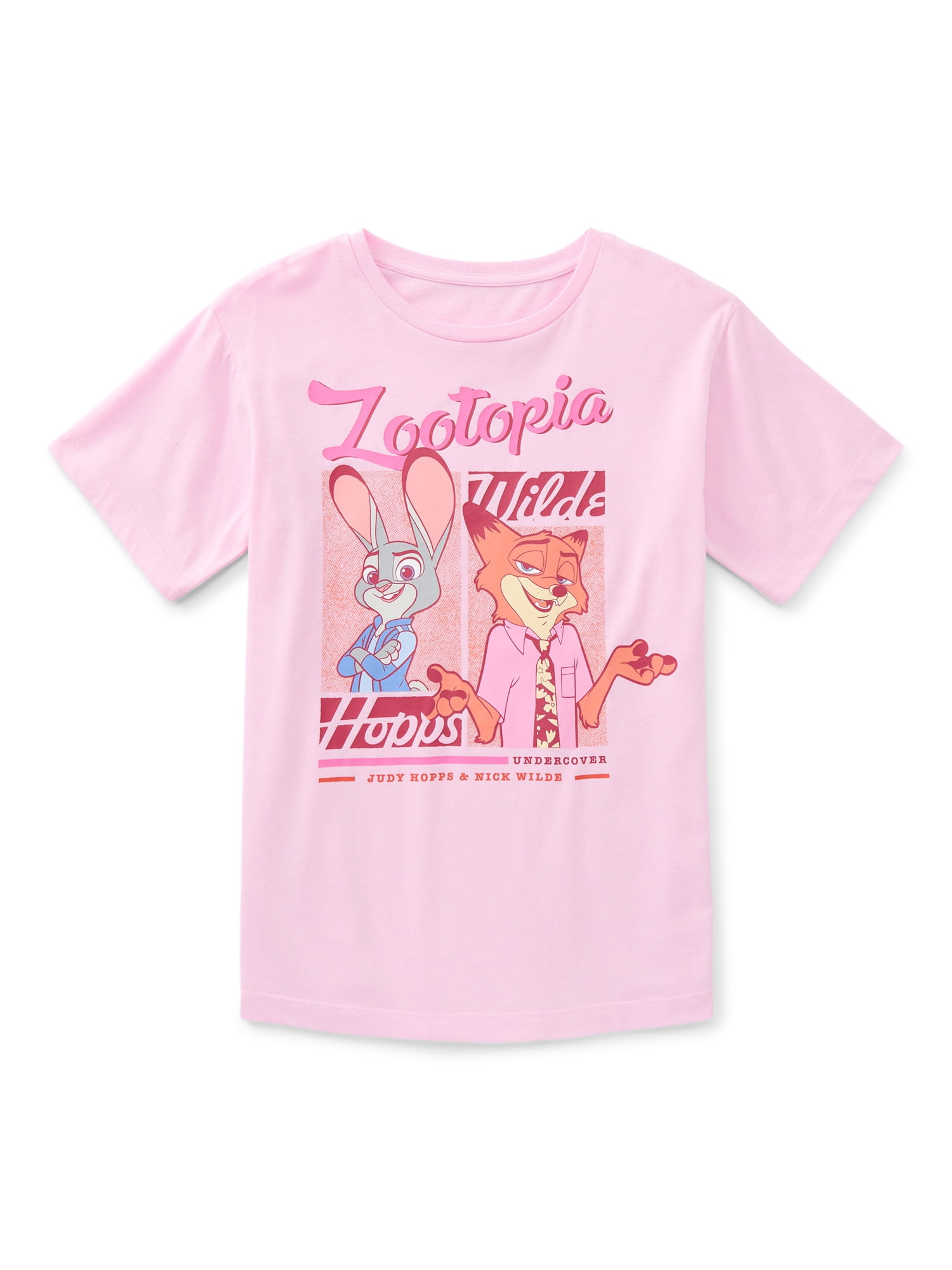Disney Zootopia Girls Short Sleeve Graphic T-Shirt, Sizes 4-16