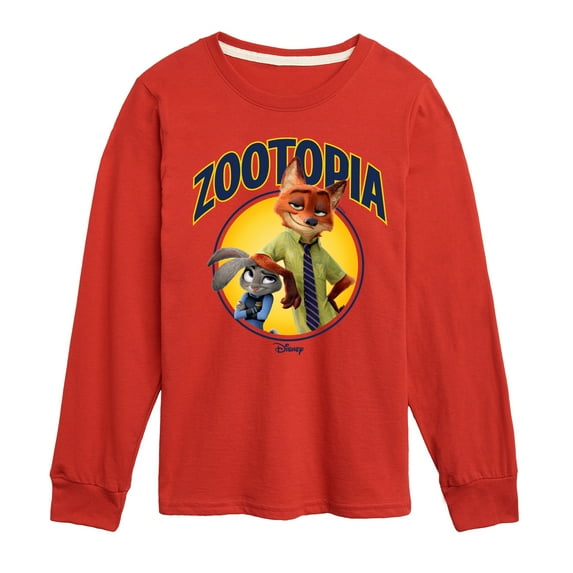 Disney Zootopia - Hopps & Wilde - Toddler & Youth Long Sleeve Graphic T-Shirt