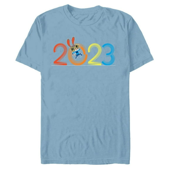 Disney Zootopia Judy Hopps 2023 Year of the Rabbit 70s Retro - Short Sleeve Blended T-Shirt for Adults - Customized-Ocean Blue