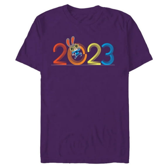 Disney Zootopia Judy Hopps 2023 Year of the Rabbit 70s Retro - Short Sleeve Blended T-Shirt for Adults - Customized-Purple