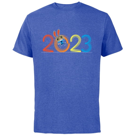 Disney Zootopia Judy Hopps 2023 Year of the Rabbit 70s Retro - Short Sleeve Cotton T-Shirt for Adults - Customized-Royal Heather