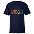 thumbnail image 1 of Disney Zootopia Judy Hopps 2023 Year of the Rabbit 70s Retro - Short Sleeve T-Shirt for Kids - Customized-Navy, 1 of 5