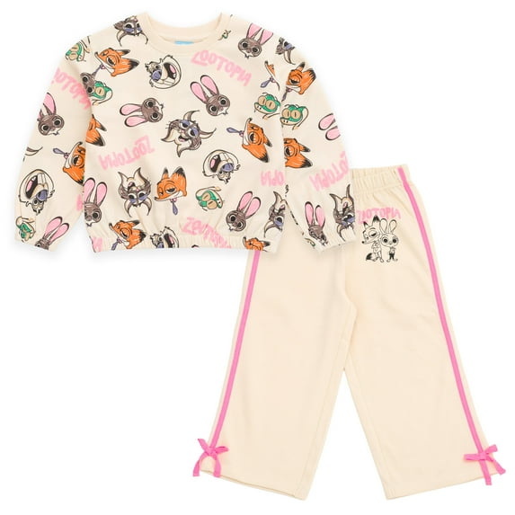 Disney Zootopia Judy Hopps Nick Wilde Fleece Pullover Sweatshirt and Pants Outfit Set Infant to Big Kid